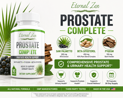 Eternal Zen Prostate Complete with saw palmetto, beta-sitosterol and pygeum for prostate and urinary health support