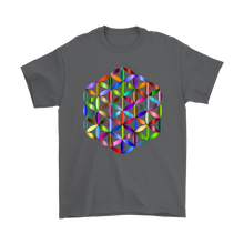 Vibrant, Colorful Rainbow, Flower of Life Mandala T-Shirt for Men