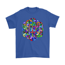 Vibrant, Colorful Rainbow, Flower of Life Mandala T-Shirt for Men