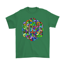 Vibrant, Colorful Rainbow, Flower of Life Mandala T-Shirt for Men