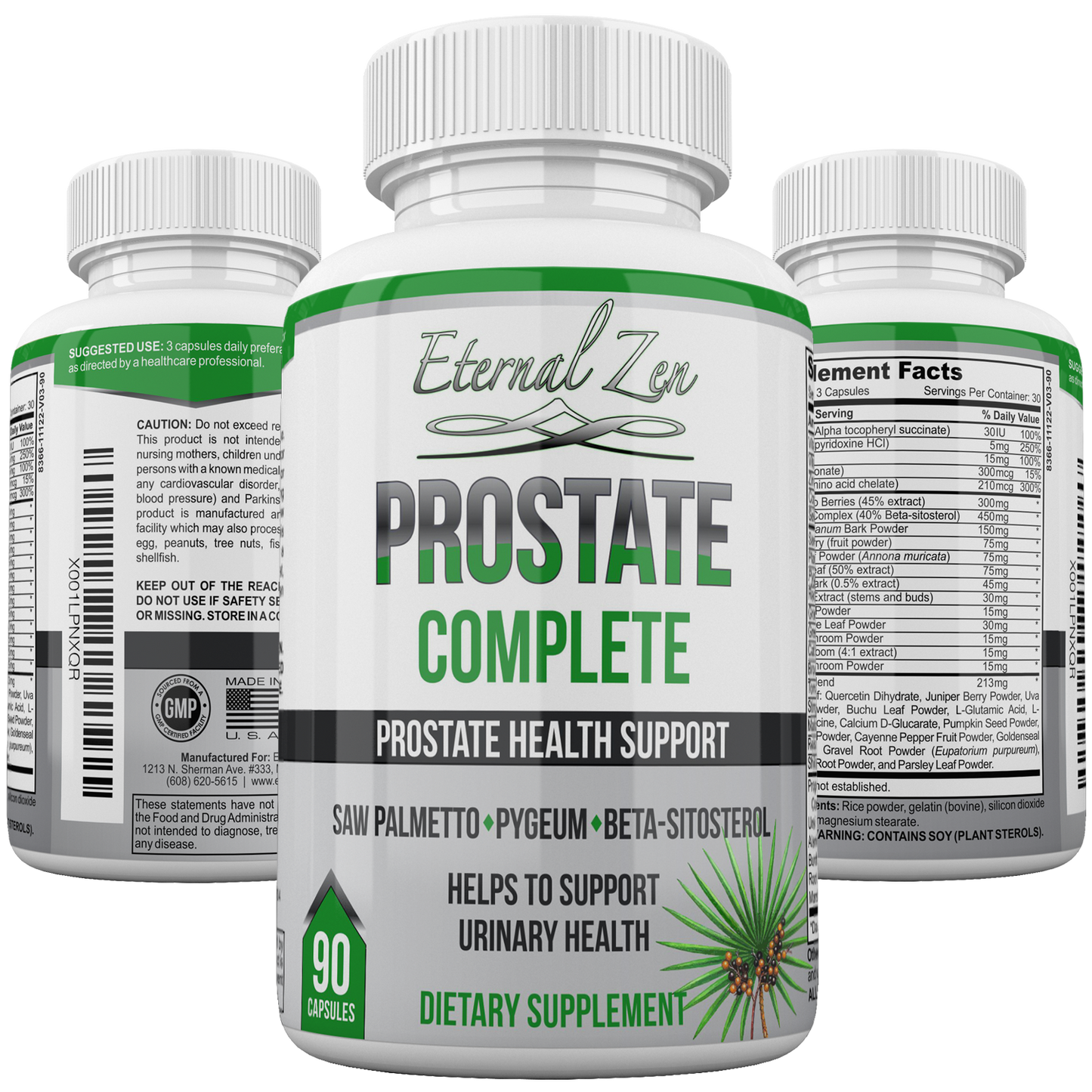 Eternal Zen Prostate Complete prostate and urinary health support supplement – 90 capsules