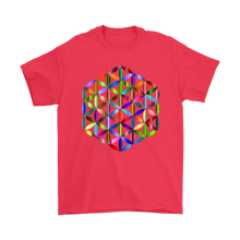 Vibrant, Colorful Rainbow, Flower of Life Mandala T-Shirt for Men