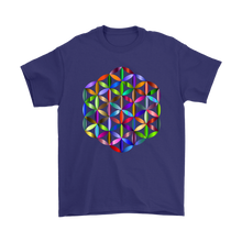 Vibrant, Colorful Rainbow, Flower of Life Mandala T-Shirt for Men